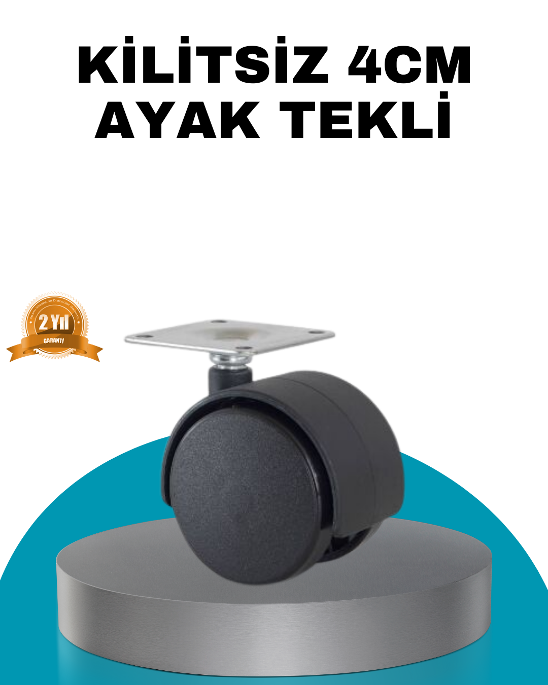 4-102 4 cm Kilitsiz Masa Ayağı Tekli Sessiz ve Akıcı Hareket - Vipsepet - Görsel 1