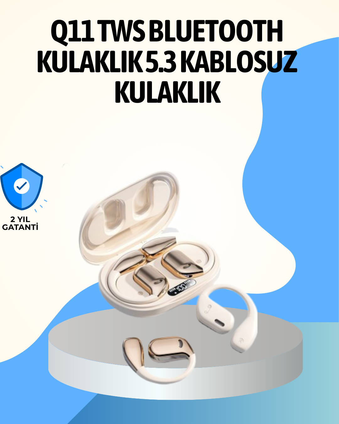 4-104 Hızlı Şarj Destekli Kablosuz Çeviri Kulaklığı - vipsepet - Görsel 1