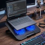 Çift Fanlı Sessiz Laptop Soğutucu 17 İnç Uyumlu Yükseltici Stand - Vipsepet