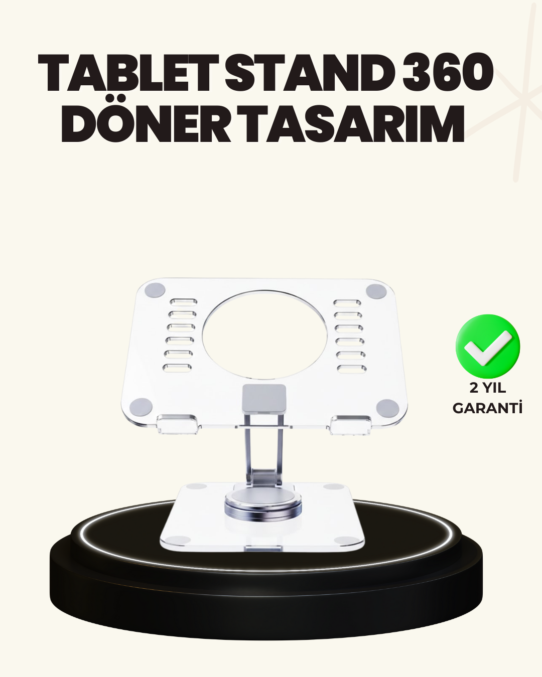 4-104 Ayarlanabilir Şeffaf Tablet Standı Kaymaz Silikon Tabanlı - Vipsepet - Görsel 1