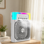 Su Buharlı Mini Klima Fan RGB Işıklı Taşınabilir Serinletici - Vipsepet