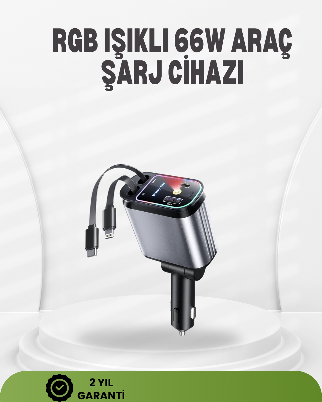 4-107 Ford, Opel, Volvo, Skoda Araçlar için 66W Çoklu Hızlı Şarj Cihazı - Vipsepet - Görsel 1