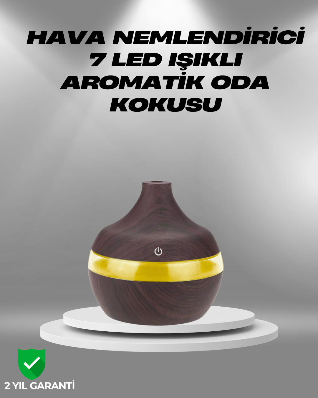 4-116 Aromaterapi Uyumlu 300 ml LED Işıklı Oda Kokusu Difüzörü - Vipsepet - Görsel 1