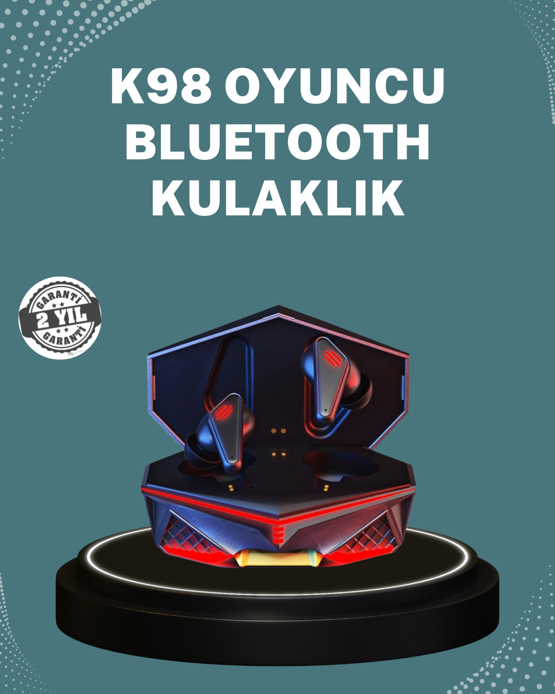 4-117 Bluetooth 5.0 Kablosuz Gaming Kulaklık Ergonomik Tasarım - vipsepet - Görsel 1
