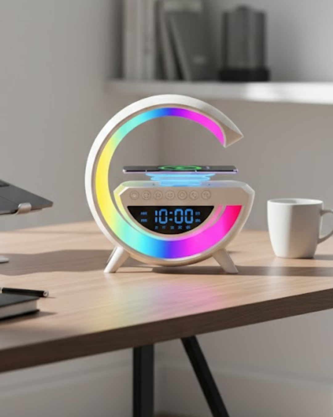 4-126 Modern RGB Işıklı Kablosuz Hoparlör Uzun Süreli Müzik Keyfi - vipsepet - Görsel 1