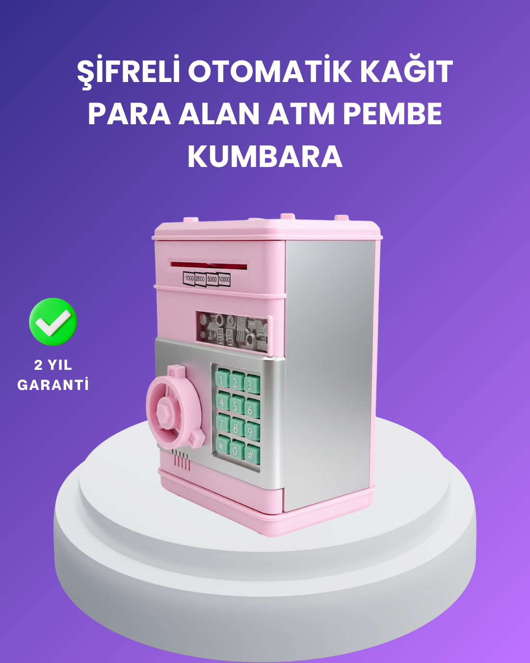 4-126 Çocuklar İçin Eğitici Elektronik Şifreli Kumbara - Vipsepet - Görsel 1