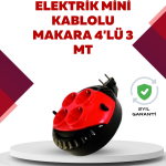 Kırmızı Renk 3 Metre 4’lü Kablolu Priz Makarası - Vipsepet