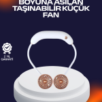 USB Şarjlı Katlanabilir Mini Boyun Fanı 1–3 Saat Kullanım - Vipsepet