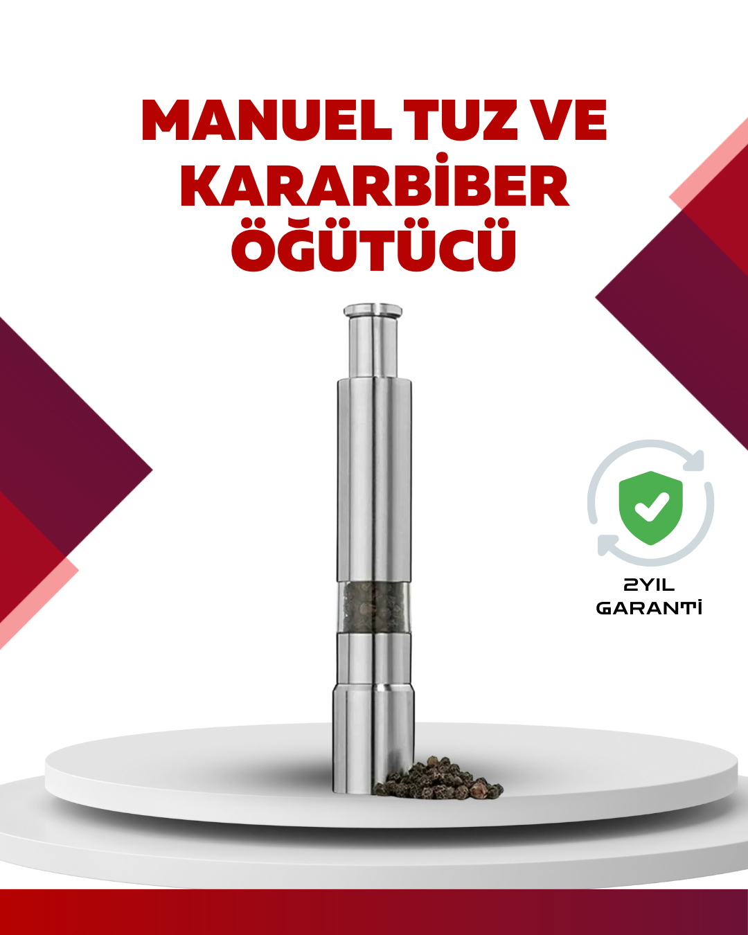 4-14 Hafif ve Kompakt, Taşınabilir Baharat Öğütücü - Mutfak ve Masa için - Vipsepet - Görsel 1