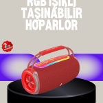 20W Kablosuz Bluetooth Hoparlör RGB Işık Efektli USB/SD/AUX Destekli - Vipsepet