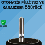 Pilli Baharat Değirmeni Karabiber Tuz ve Baharat Öğütücü - Vipsepet