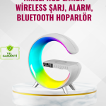 Akıllı Uyku Lambası Gündoğumu Alarmı Kablosuz Şarj ve Müzik Çalar - Vipsepet
