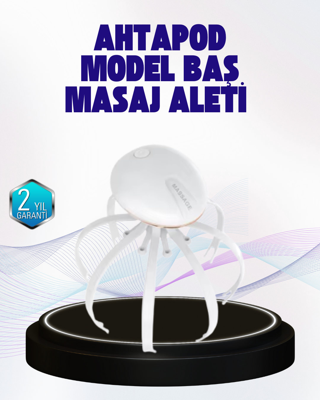 4-149 Taşınabilir Elektrikli Kafa Masaj Cihazı Sessiz Motor ve Ergonomik Tasarım - Vipsepet - Görsel 1