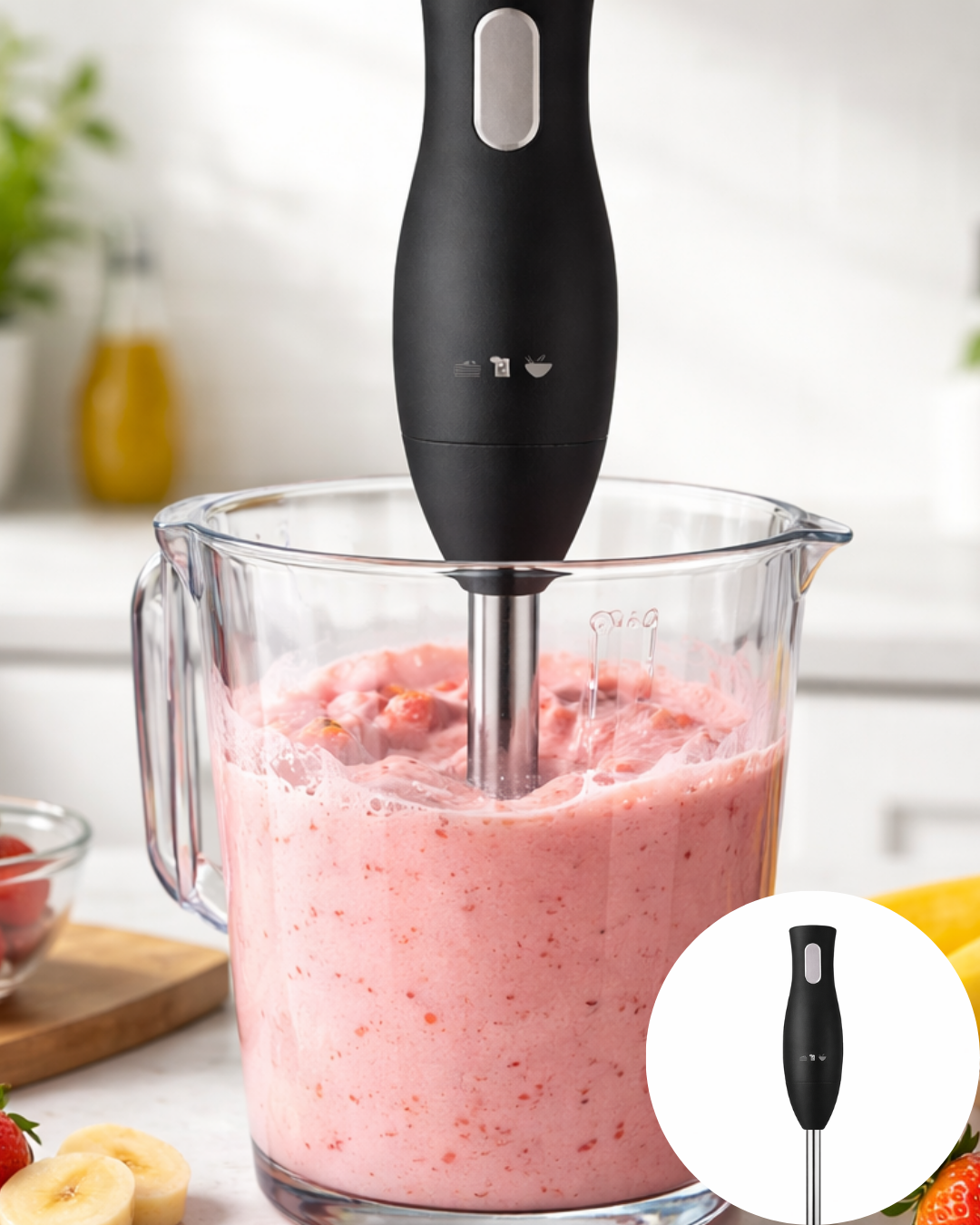 4-15 Mutfak El Blenderı Paslanmaz Çelik Uçlu Ergonomik Tasarım - Vipsepet - Görsel 1
