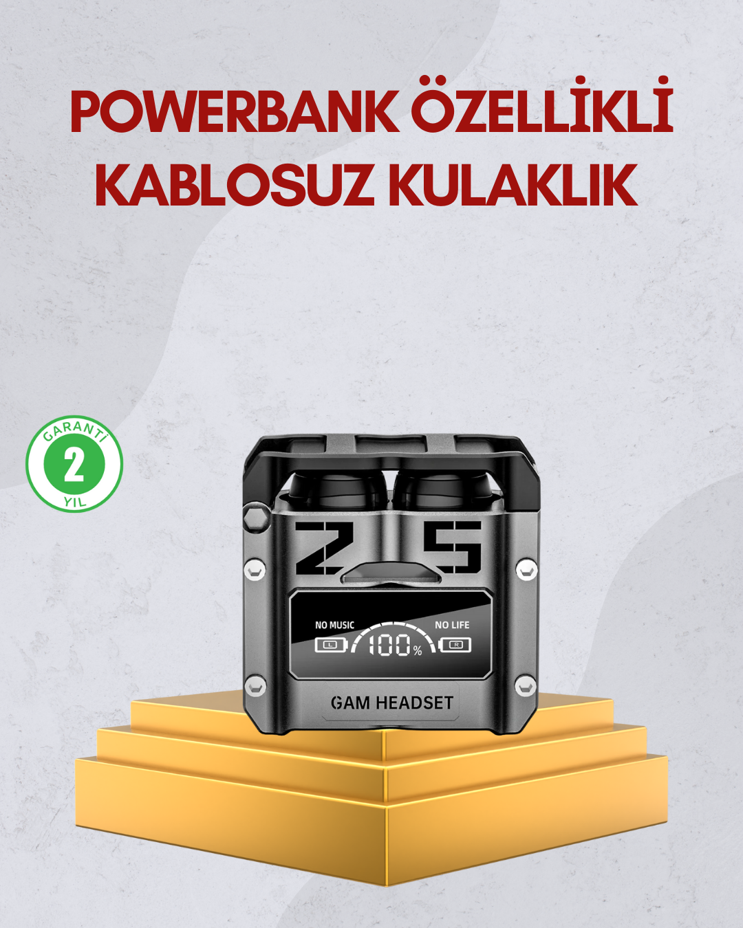 4-159 Bluetooth 5.0 Kulak İçi Kulaklık Mikrofonlu Kablosuz Model - vipsepet - Görsel 1