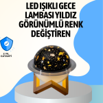 Projektör ışıklı ve aromaterapi destekli taşınabilir nemlendirici cihaz USB bağlantılı - Vipsepet