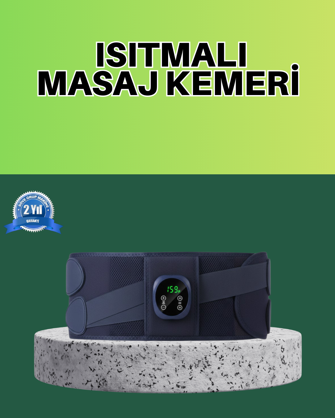 4-182 Titreşimli Masajlı Bel Kemeri Sessiz Çalışma 100 cm Bel Uyumlu - Vipsepet - Görsel 1