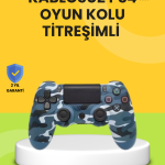 PS4 Uyumlu Kablosuz Oyun Kolu Ergonomik Çift Titreşimli - Vipsepet