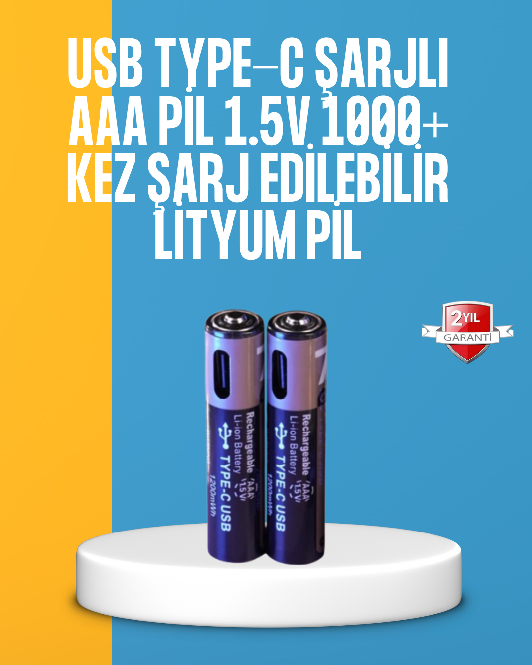 4-2 Lityum AAA Pil – Düşük Enerji Tüketen Cihazlar İçin Maksimum Dayanıklılık - Vipsepet - Görsel 1