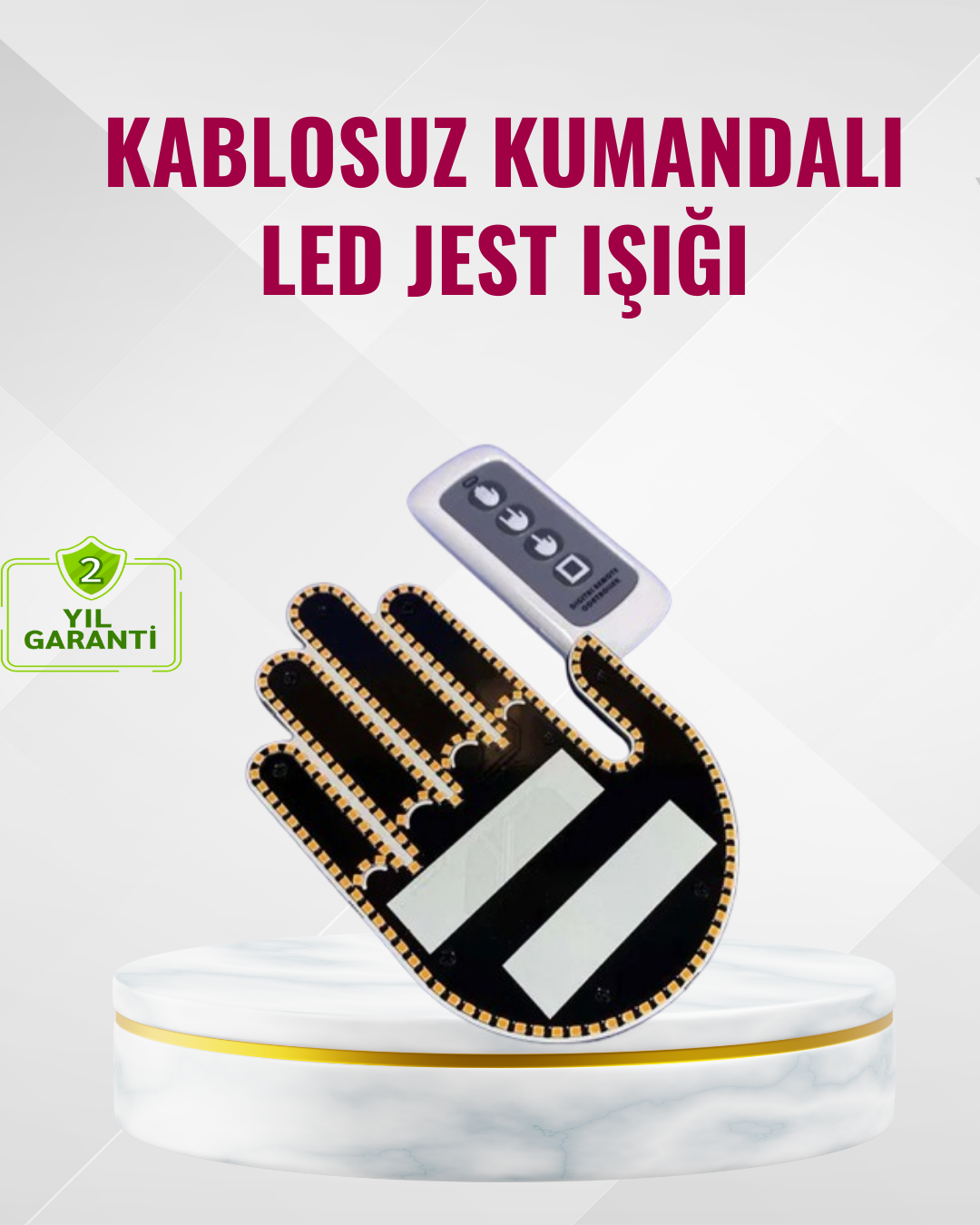 4-23 Naylon Bantlı Kolay Montajlı Araç Jest Işığı - Vipsepet - Görsel 1