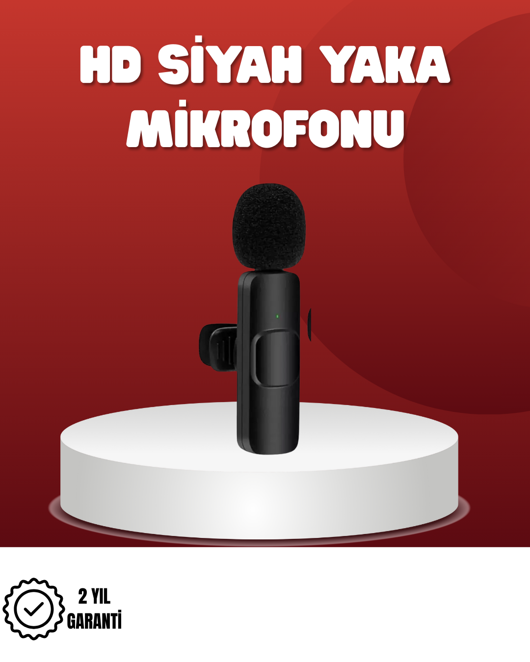 4-239 2’li Kablosuz Yaka Mikrofonu iPhone İçin Profesyonel Video Ses - vipsepet - Görsel 1