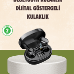 LED Ekranlı Şarjlı Kablosuz Kulak İçi Kulaklık - vipsepet