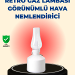 Kablosuz Retro Buhar Makinesi Gaz Lambası Tasarım Ledli Difüzör - Vipsepet