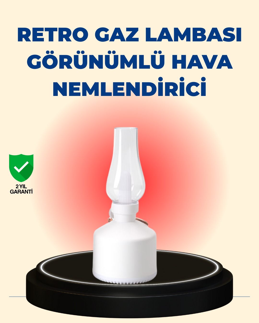 4-24 Kablosuz Retro Buhar Makinesi Gaz Lambası Tasarım Ledli Difüzör - Vipsepet - Görsel 1