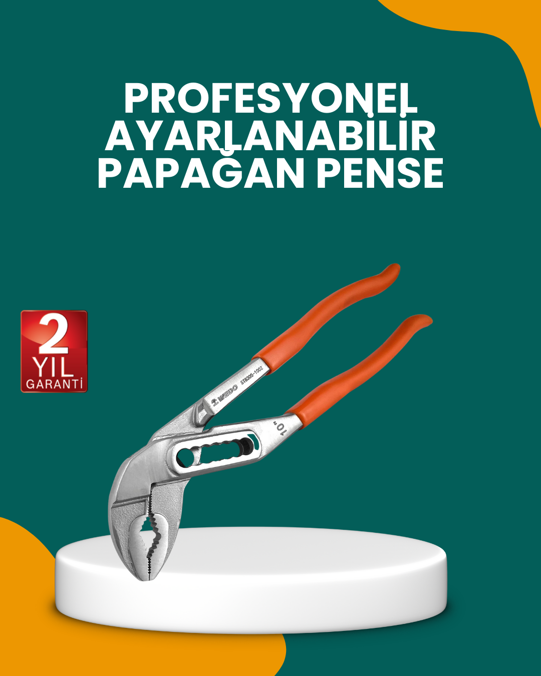4-243 Çelik Alaşımlı Ayarlı Papağan Pense Yalıtımlı Sap - Vipsepet - Görsel 1