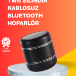 Mini Silindir Kablosuz Hoparlör Güçlü Ses 4W Bas + TWS Senkron Özellik - Vipsepet