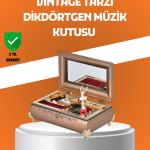 Müzikli Balerin Figürlü Takı Kutusu Piyano Desenli Dekoratif - Lisinya