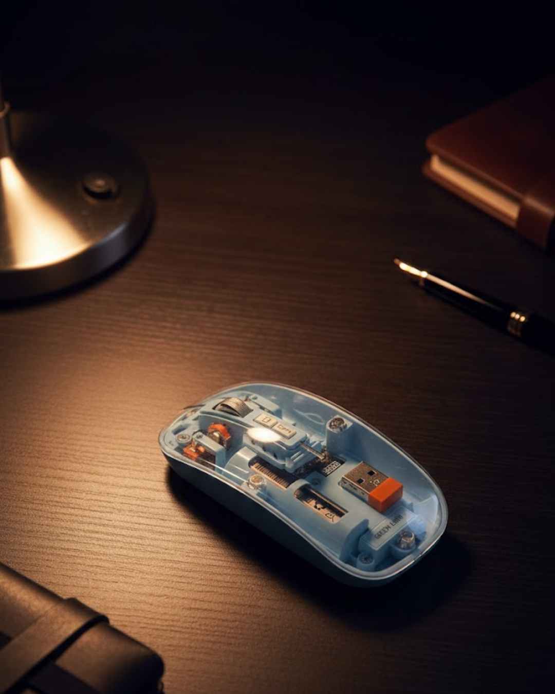 4-27 800 1600 DPI Ayarlanabilir Mavi Kablosuz Mouse Pilli - Vipsepet - Görsel 1