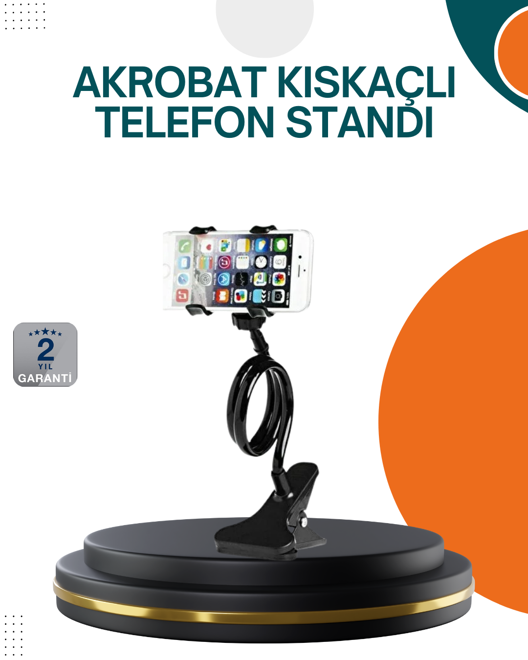 4-28 Eller Serbest Kullanım Sağlayan Masaüstü Telefon Tutucu - Vipsepet - Görsel 1
