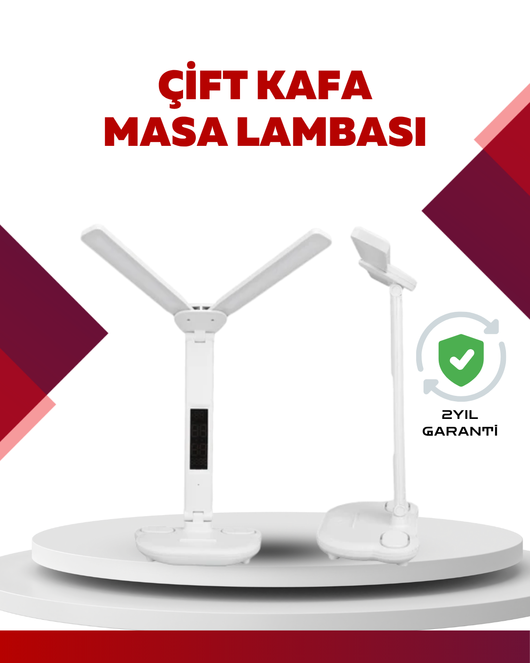 4-3 Göz Koruyucu LED Okuma Lambası | Titreşimsiz Işık, Kalemlik ve Stand Fonksiyonlu - Vipsepet - Görsel 1