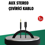 iPhone Uyumlu Lightning – 3.5mm Aux Adaptör Kablo Stereo Ses Aktarım - Vipsepet