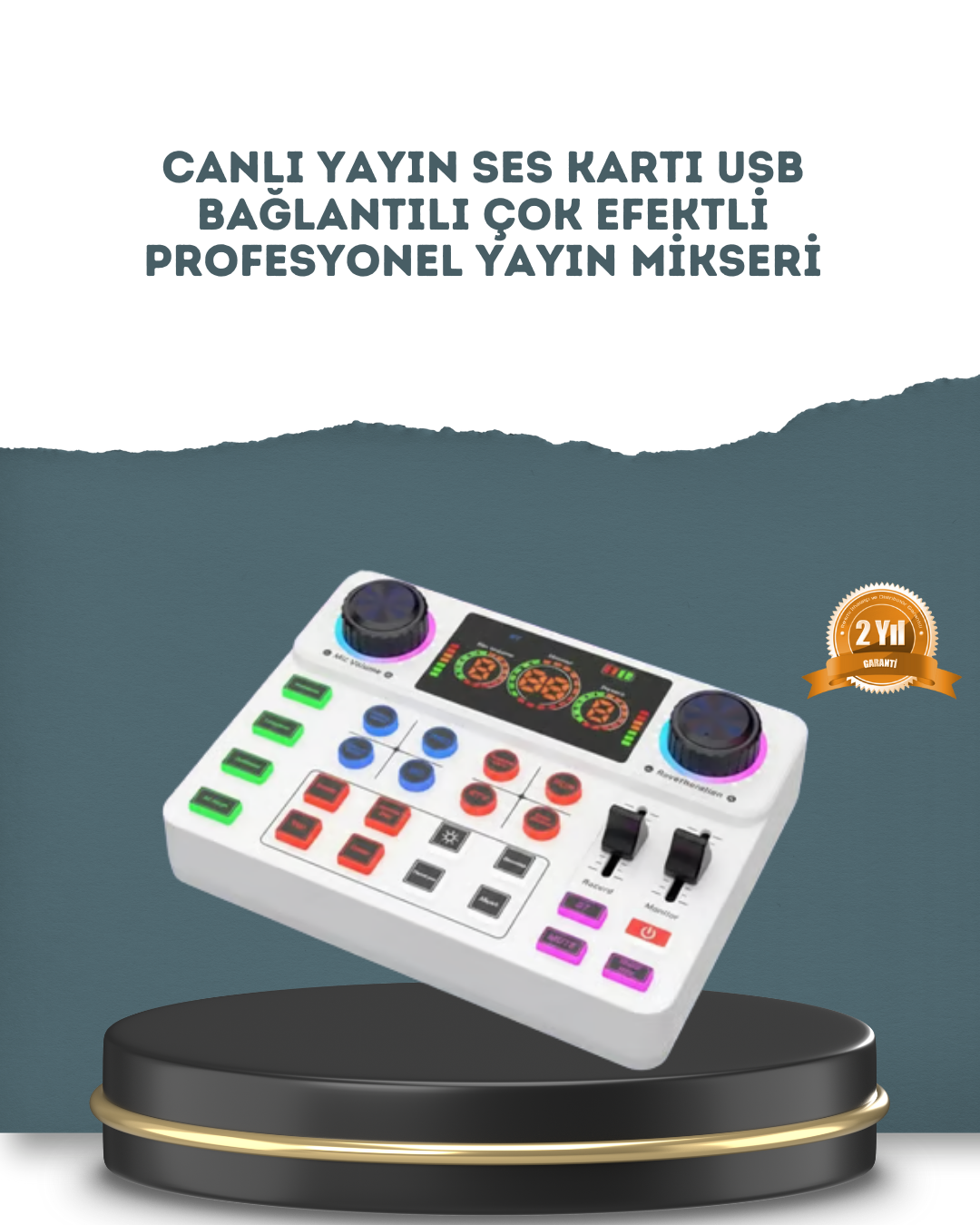 4-33 Gürültü Engelleme Özellikli Canlı Yayın Ses Kartı - vipsepet - Görsel 1