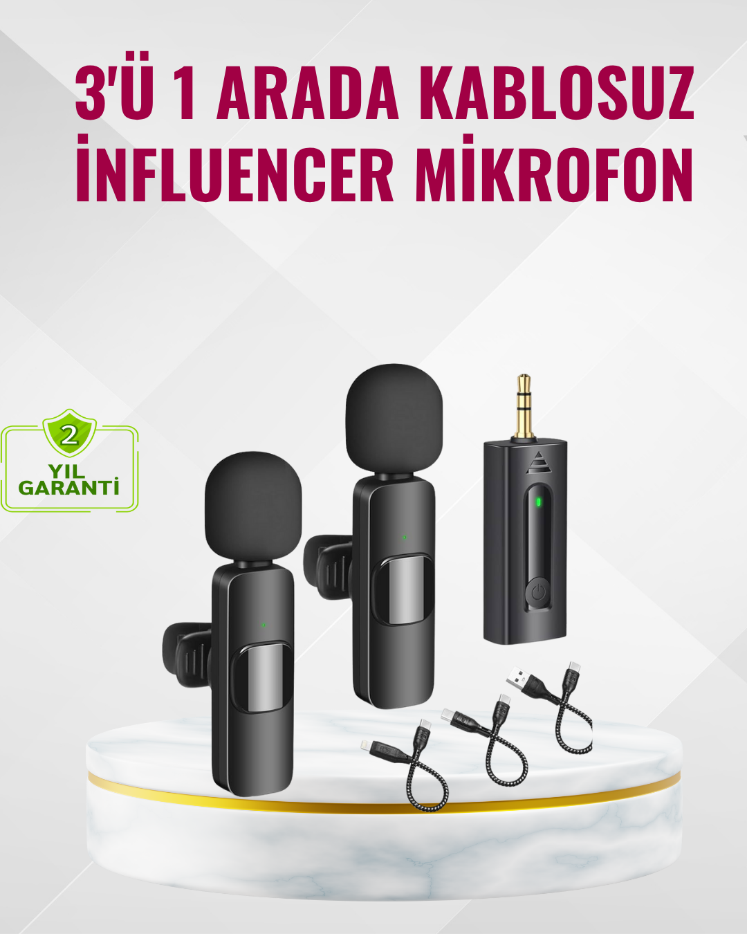 4-35 Küçük Boyutlu Mikrofon - 8 Saat Kullanım - vipsepet - Görsel 1