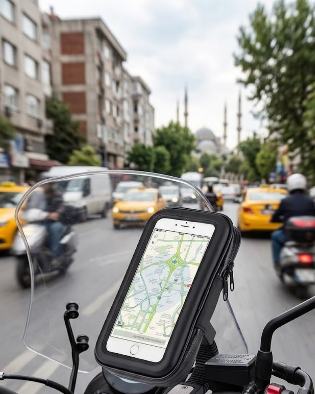 4-36 Su Geçirmez Motosiklet Telefon Tutucu Evrensel Gidon Montaj Navigasyon Standı - vipsepet - Görsel 1