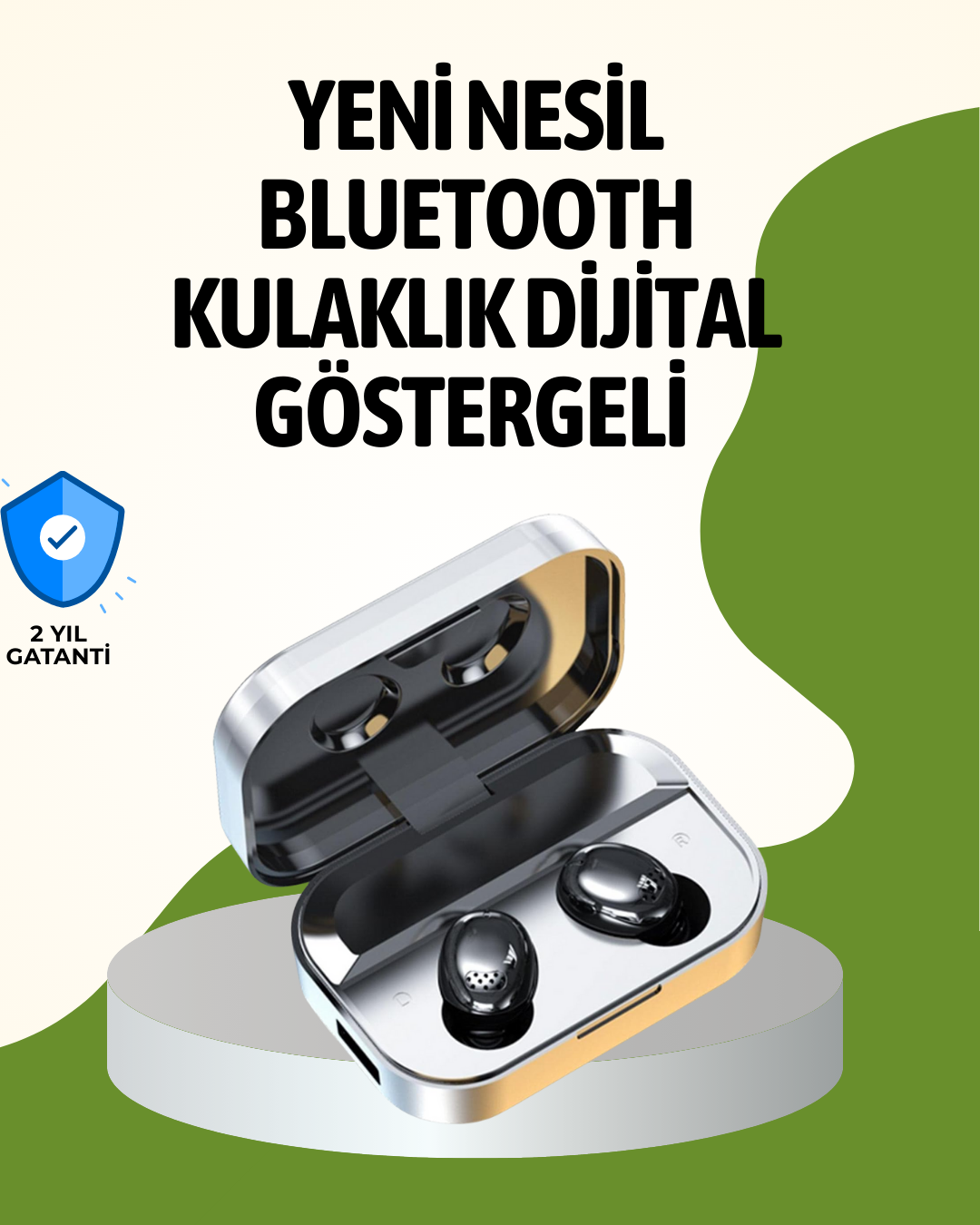 4-37 Gerçek Kablosuz Kulaklık – Bluetooth 5.0, Şarj Kutulu, Parmak İzi Kontrollü - vipsepet - Görsel 1