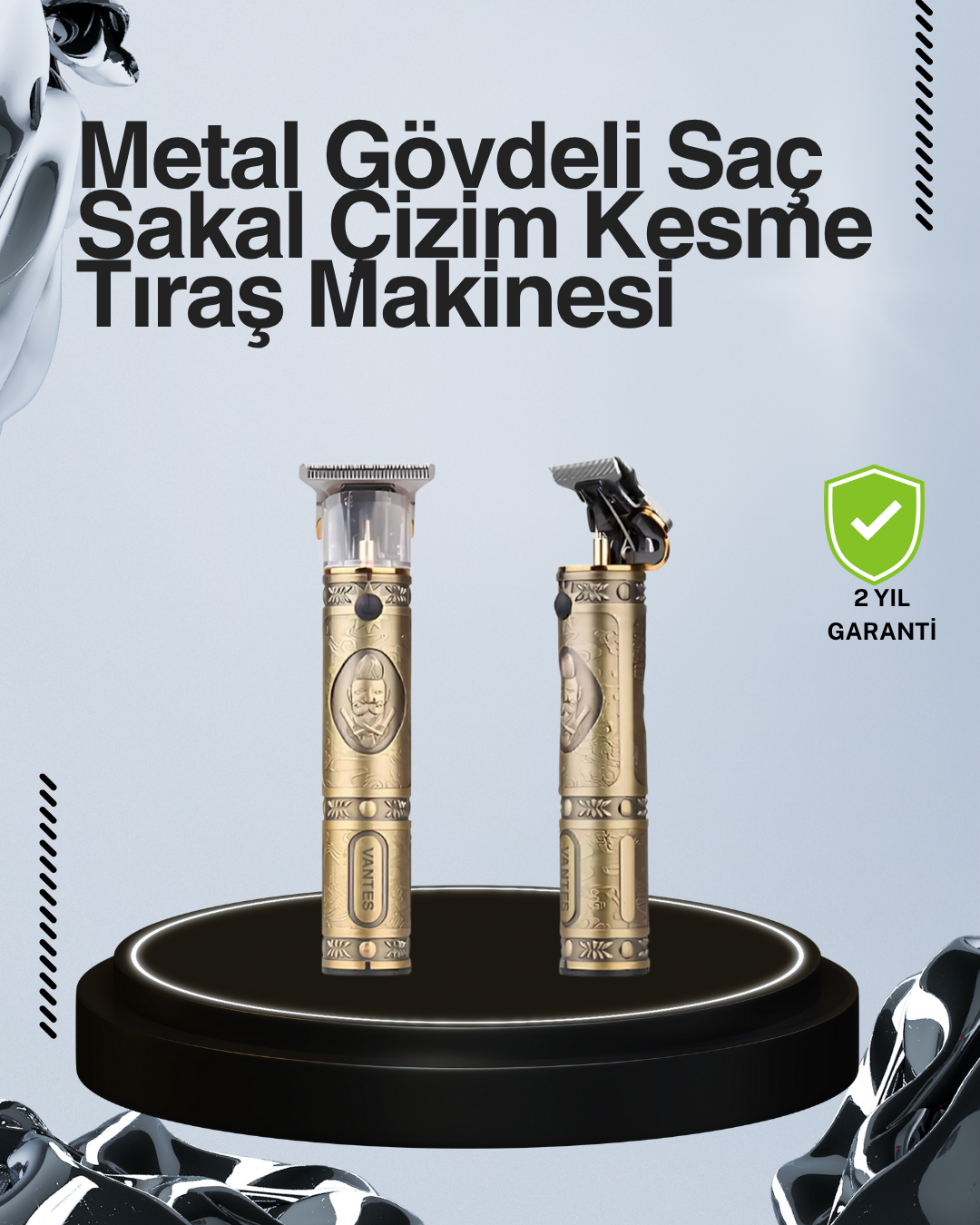 4-38 Kompakt Tasarımlı, Uzun Pil Ömürlü Saç Sakal Kesme Makinesi - vipsepet - Görsel 1
