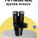 Araç İkili Bardak Tutucu Ayarlanabilir Genişlik 360° Döner Sistem - Vipsepet