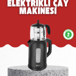 Sıcak Tutma Özellikli 2’si 1 Arada Çay Makinesi ve Su Isıtıcı - Vipsepet