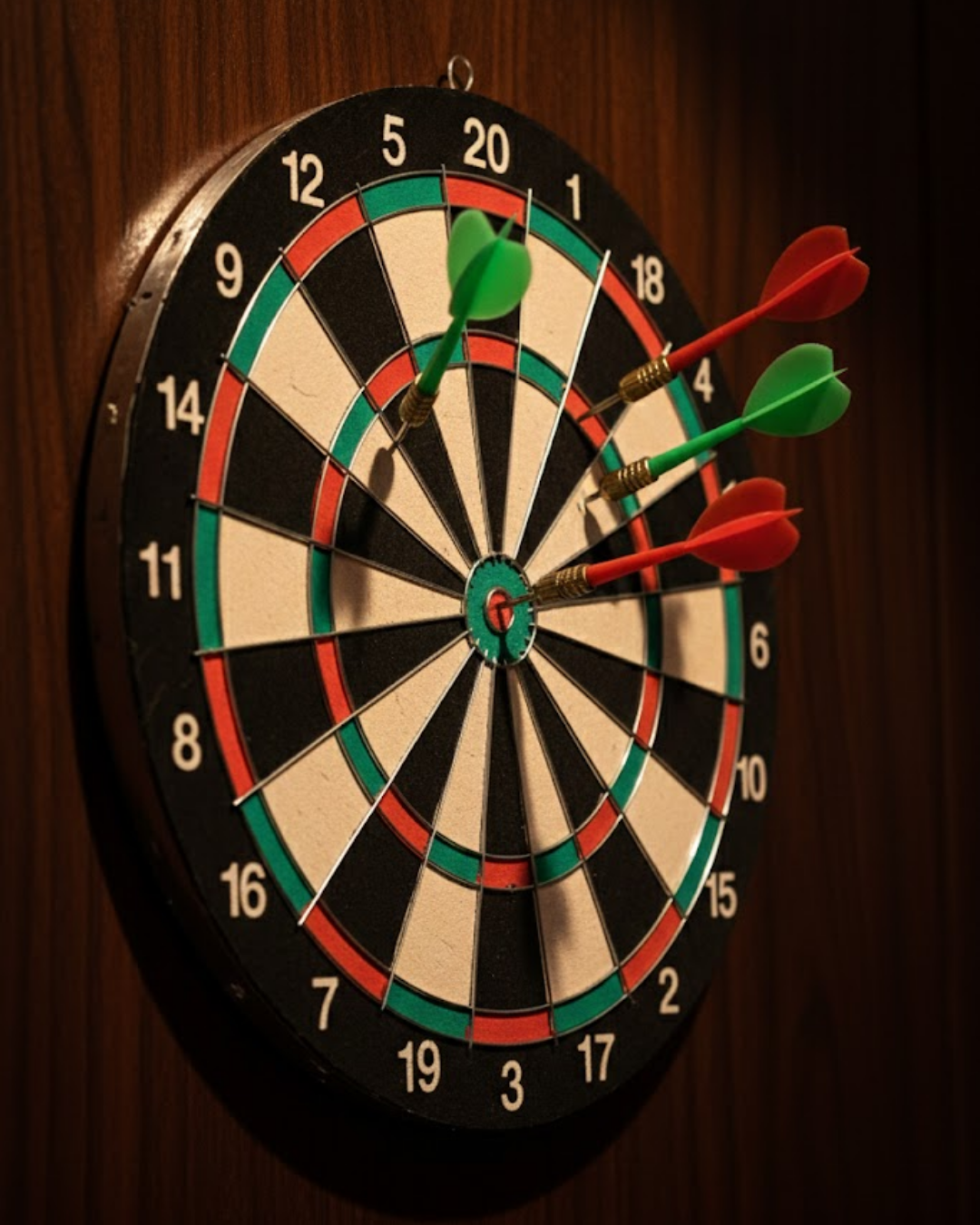 4-43 Kaliteli Ahşap 15 İnç Dart Tahtası Kolay Montajlı 4 Ok - Vipsepet - Görsel 1