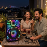 Taşınabilir Bluetooth Speaker Mikrofonlu RGB Işıklı Karaoke Ses Sistemi - Vipsepet