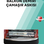 Kare Küpeşte Uyumlu Balkon Çamaşır Askısı 25x60 cm Beyaz Pratik - Vipsepet