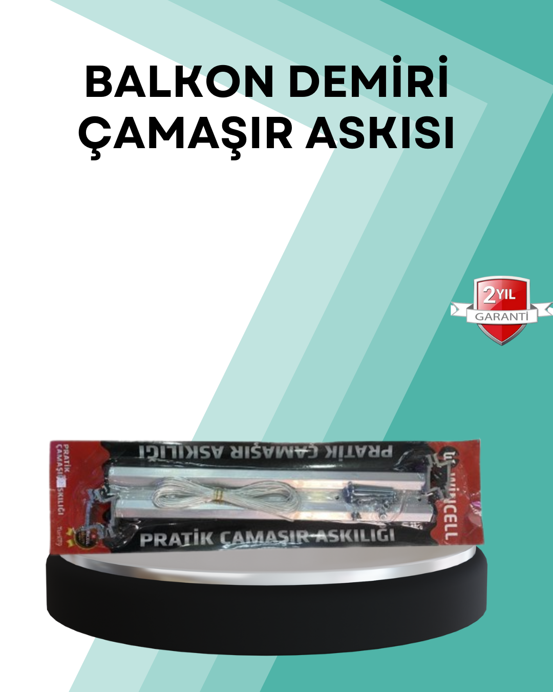 4-45 Kare Küpeşte Uyumlu Balkon Çamaşır Askısı 25x60 cm Beyaz Pratik - Vipsepet - Görsel 1
