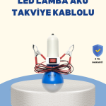 Timsah Kıskaçlı 12V LED Ampul Kamp ve Acil Durum Lambası - Vipsepet