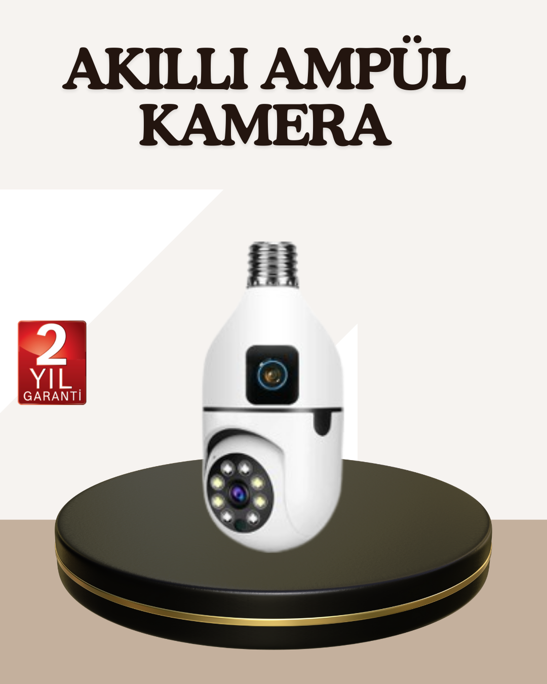 4-45 İki Yönlü Sesli WiFi Kamera – Ampul Tipi Ev ve Ofis Güvenlik Kamerası - Vipsepet - Görsel 1