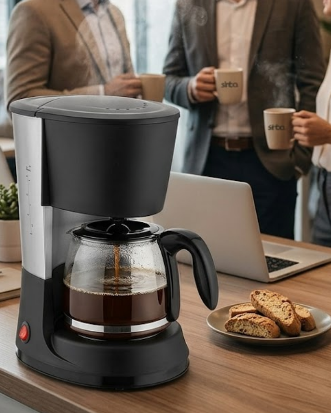 4-47 Ev ve Ofis İçin Filtre Kahve Makinesi 12 Fincan Kapasiteli Kahve Makinesi - Vipsepet - Görsel 1