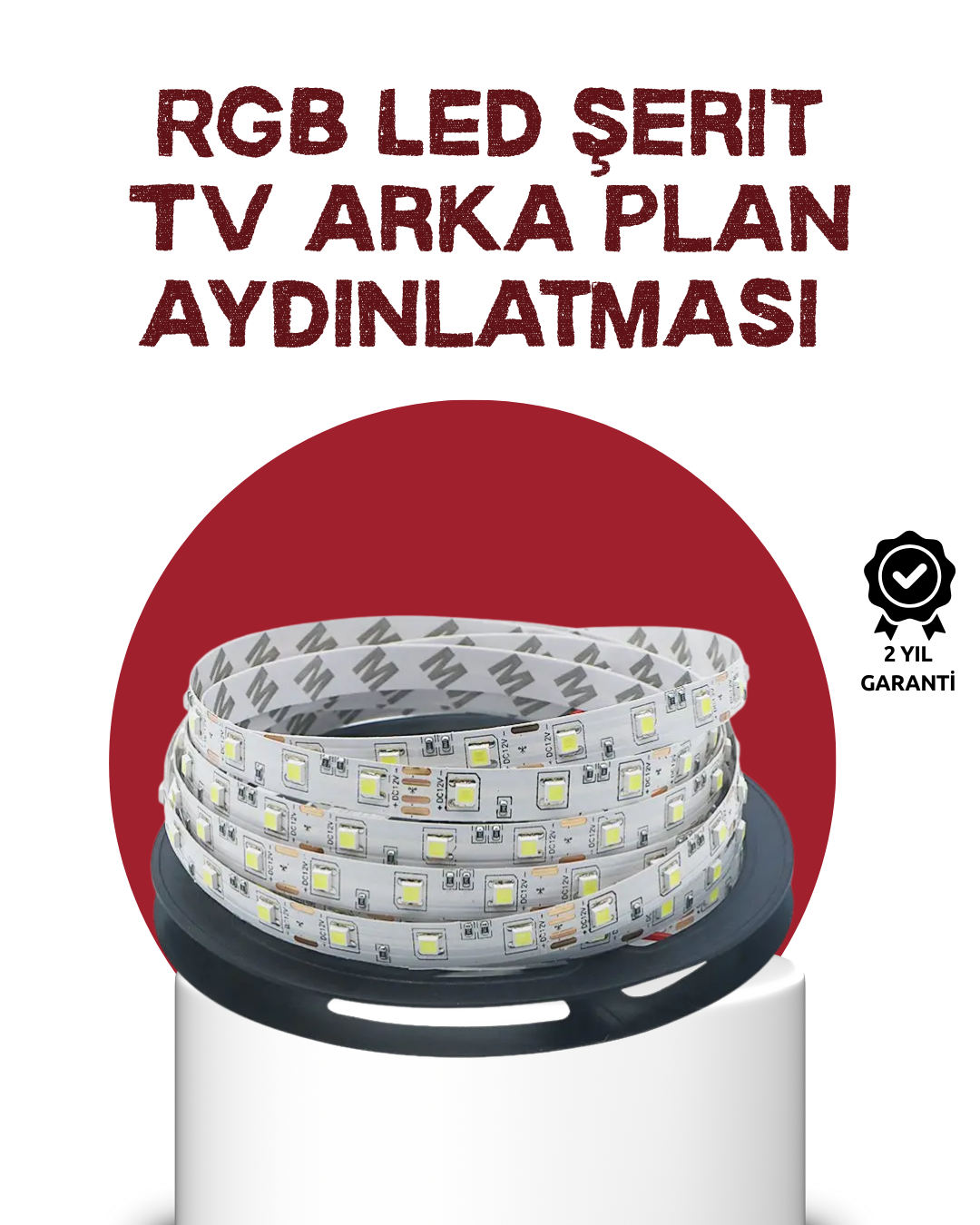 4-48 Kendinden Yapışkanlı LED Şerit Televizyon Aydınlatması 2mt - Vipsepet - Görsel 1
